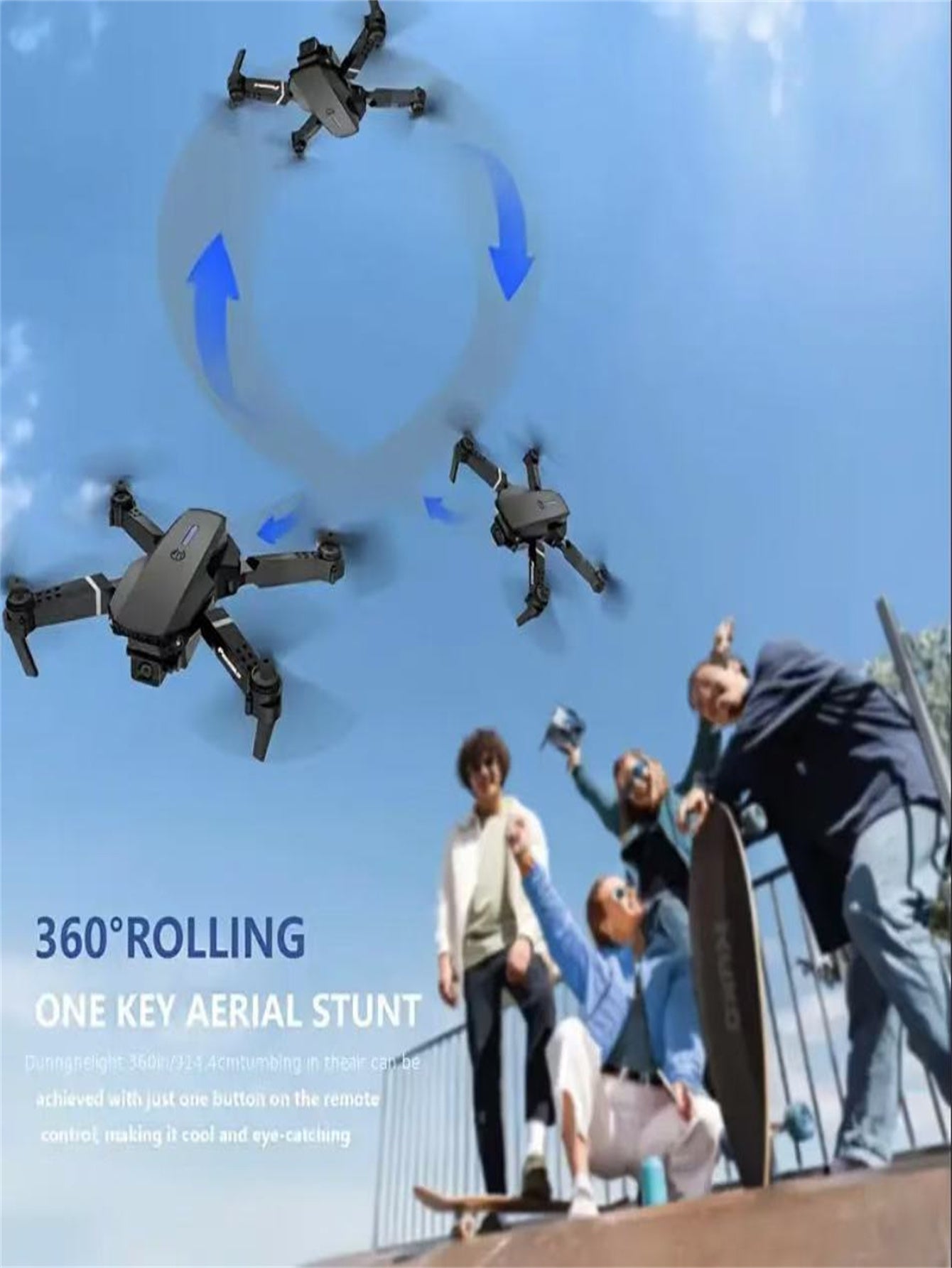SkyCapture™ – Foldable Smart 4K Camera Drone with 1 Battery (USB-powered)