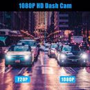 High Definition 1080P Front And Rear Built-in Dual Lens Car Dashcam
