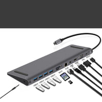 Multiport USB-C Adapter 12-in-1 HD Expansion Dock