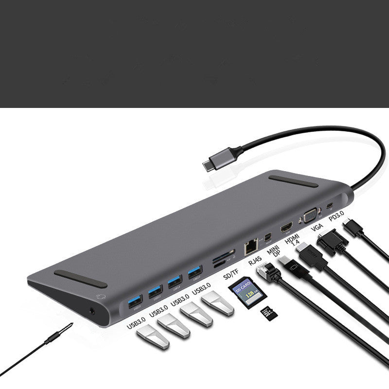 Multiport USB-C Adapter 12-in-1 HD Expansion Dock