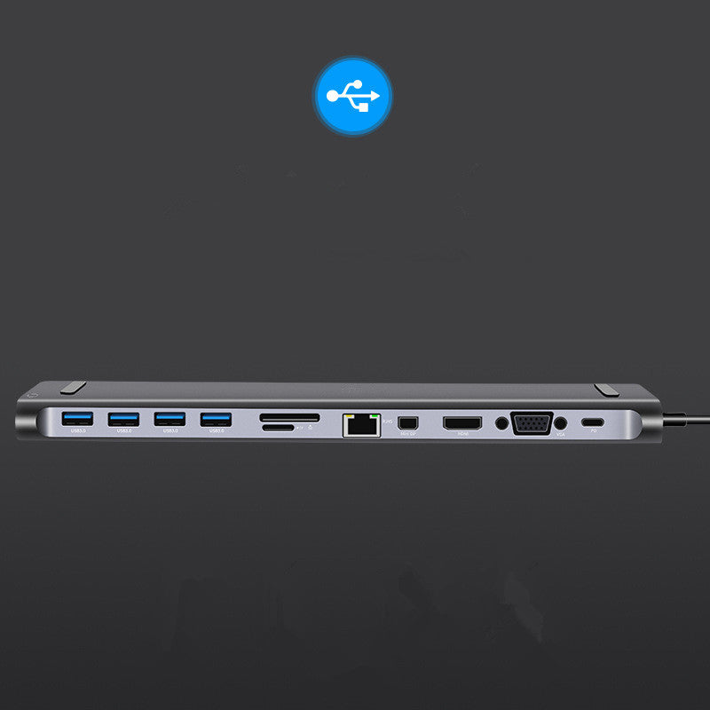 Multiport USB-C Adapter 12-in-1 HD Expansion Dock