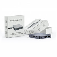 Multi-port USB-C adapter with HDMI, VGA, Ethernet, and USB 3.0