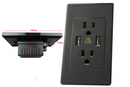 Home Decoration Dual USB Wall Socket US Plug-Brushed Black